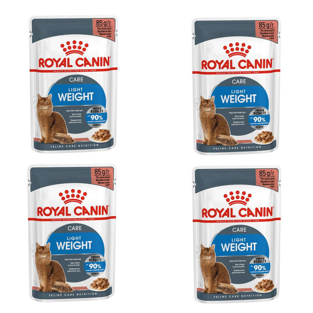 Royal Canin Light Weight Care Gravy | 4er Pack | 4 x 12 x 85 g | Nassfutter für Katzen | Zur Unterst