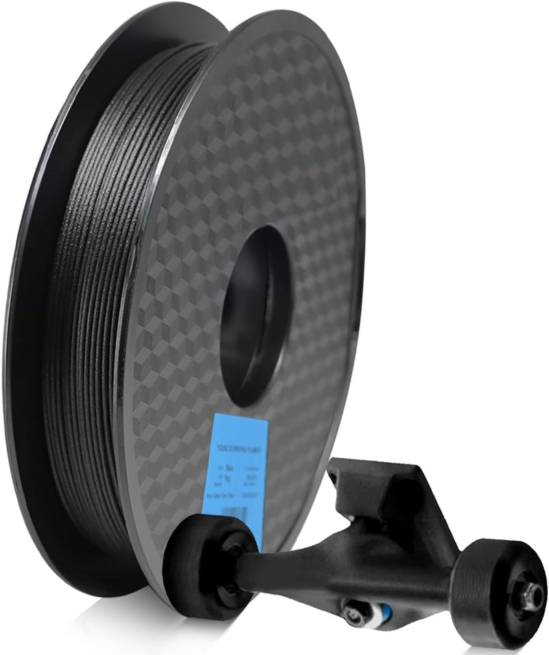 YOUSU PA12-CF Filament, Nylon Filament 1.75 Black, 500g Carbon Fiber Nylon Filament, 1.75mm PA12-CF