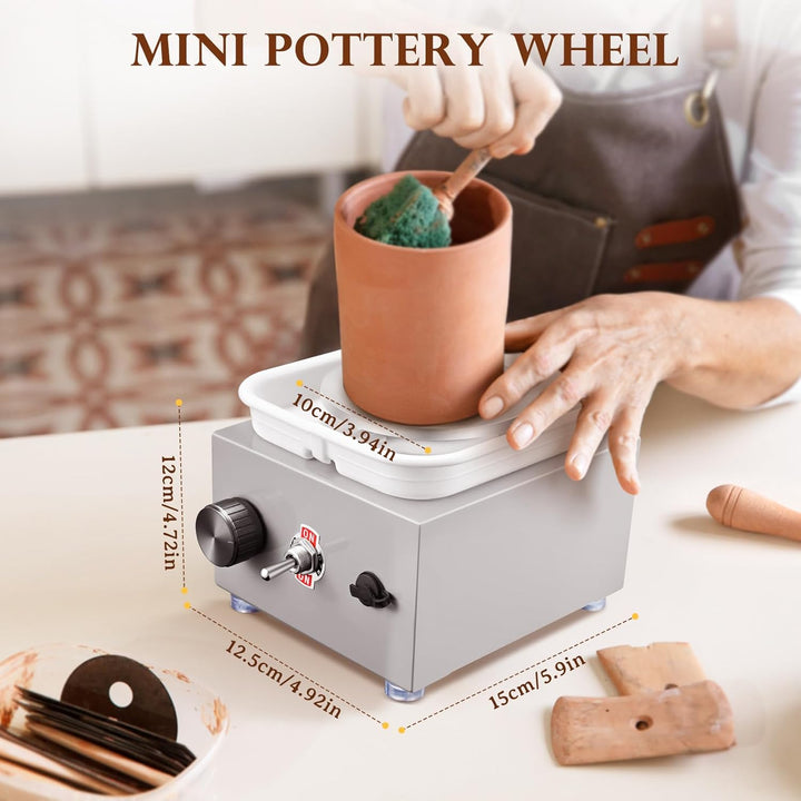 Töpferscheibe, Kooeuru Töpferscheibe Elektrisch 2000 U/min Einstellbare Geschwindigkeit, Pottery Whe