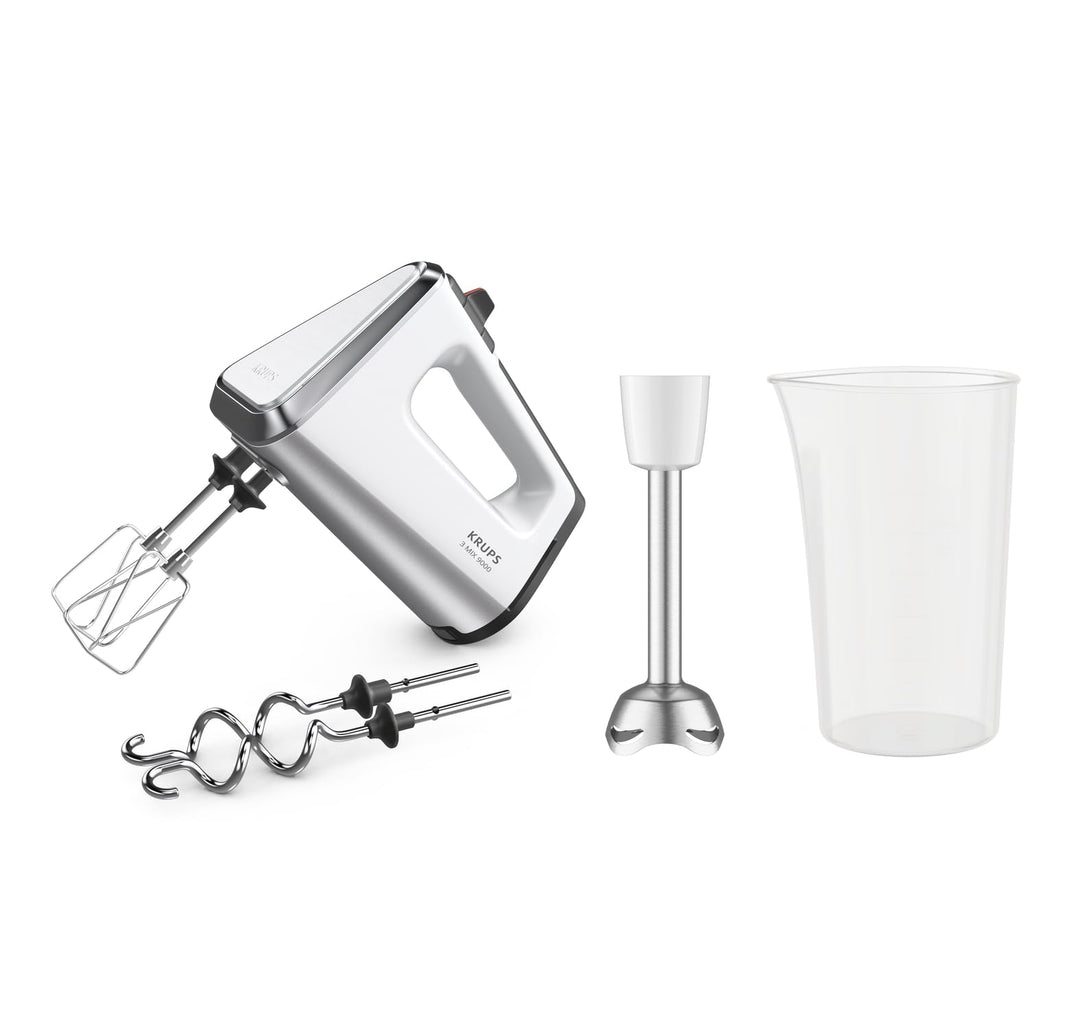 Krups GN9121 3 Mix 9000 Handmixer | 750 Watt | Geschwindigkeitsregler | Turbomodus | Auswurffunktion