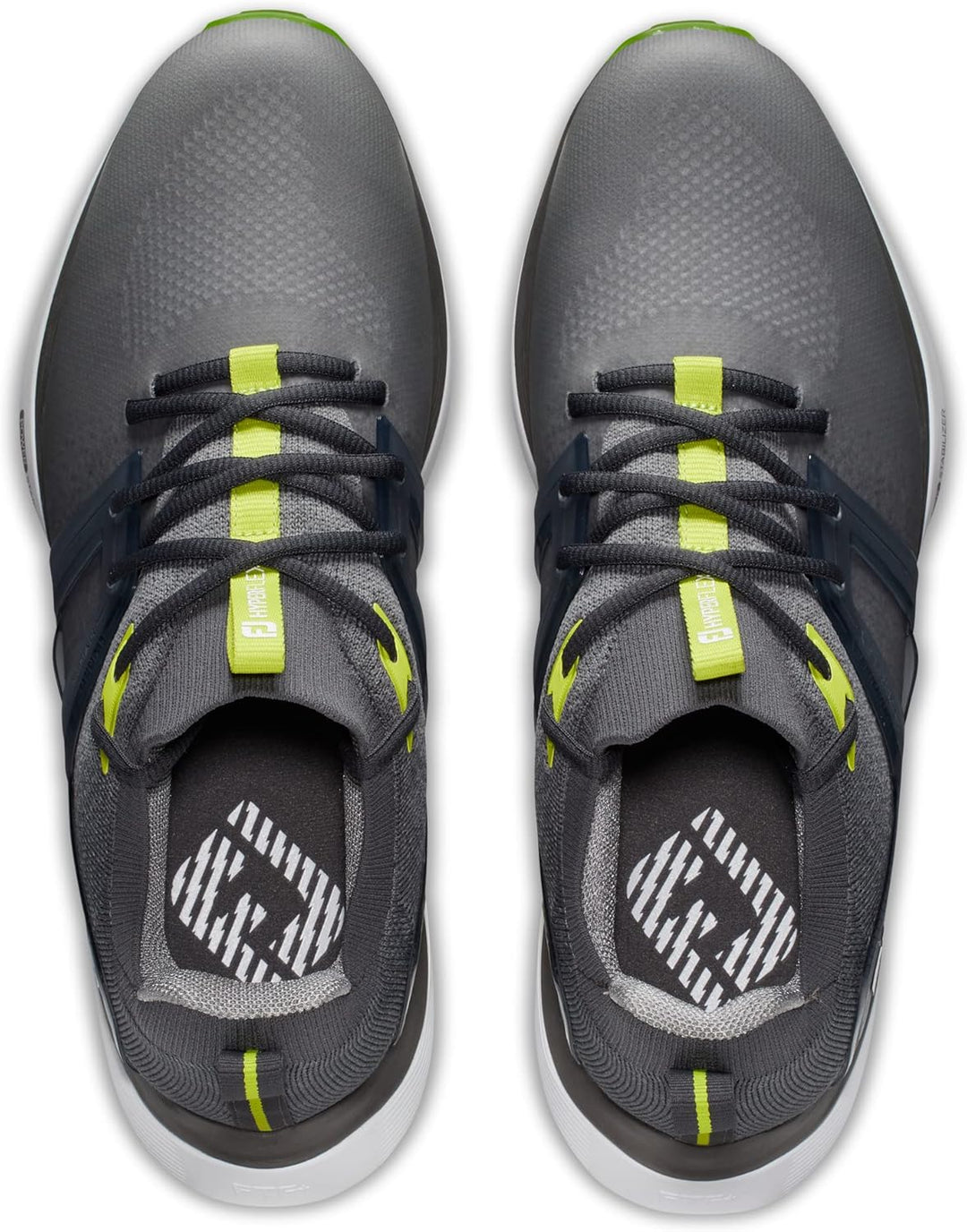 Footjoy Herren Hyperflex Golfschuhe 40.5 EU Weit Anthrazit Limettengrün, 40.5 EU Weit Anthrazit Lime