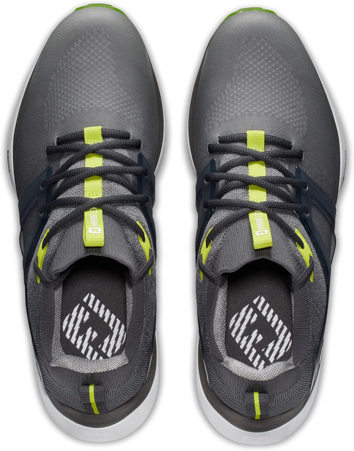 Footjoy Herren Hyperflex Golfschuhe 40.5 EU Weit Anthrazit Limettengrün, 40.5 EU Weit Anthrazit Lime