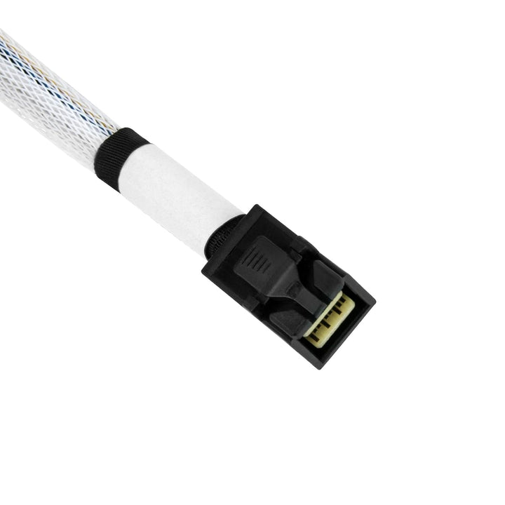 SilverStone Technology CPS05-RE: Dickes, abgeschirmtes Mini-SAS-SFF-8643-36-Pin-zu-SATA-7-Pin-Kabel,