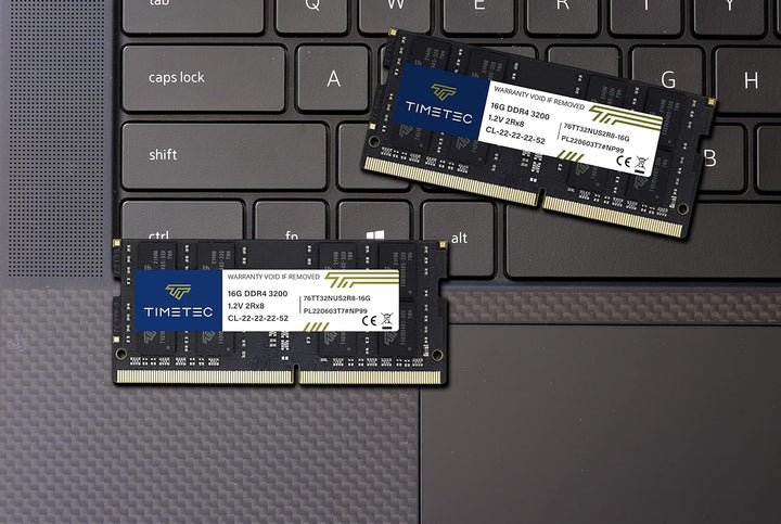 Timetec 32GB KIT (2x16GB) DDR4 3200MHz (DDR4-3200) PC4-25600 Non-ECC Unbuffered 1.2V CL22 2Rx8 Dual