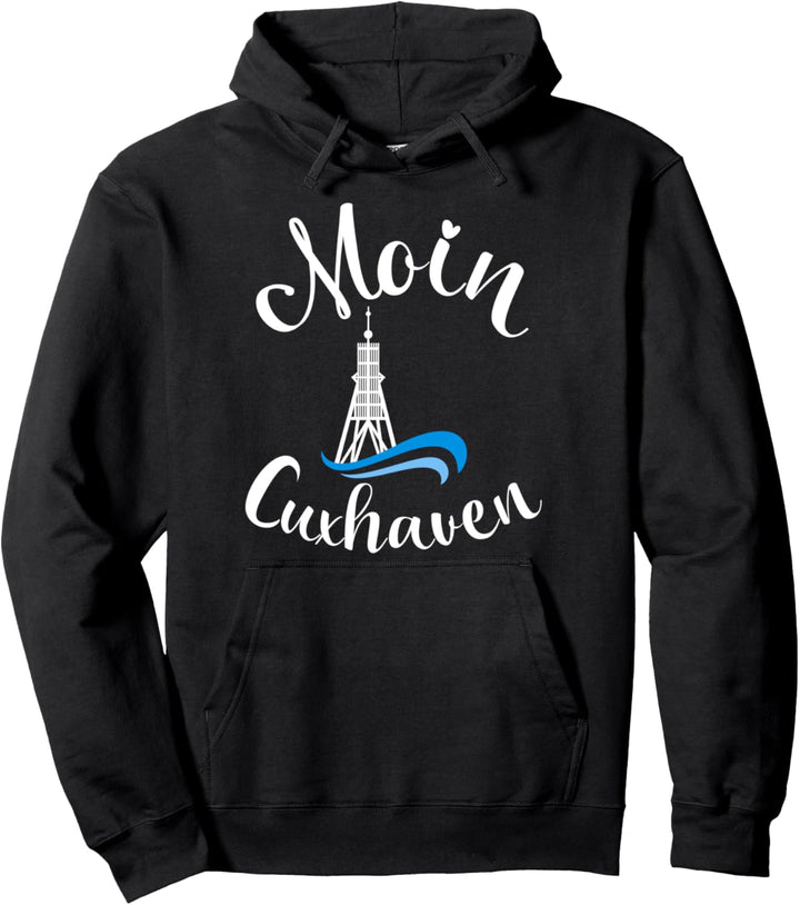 Cuxhaven Moin für Nordlichter mit Seezeichen Kugelbake Pullover Hoodie