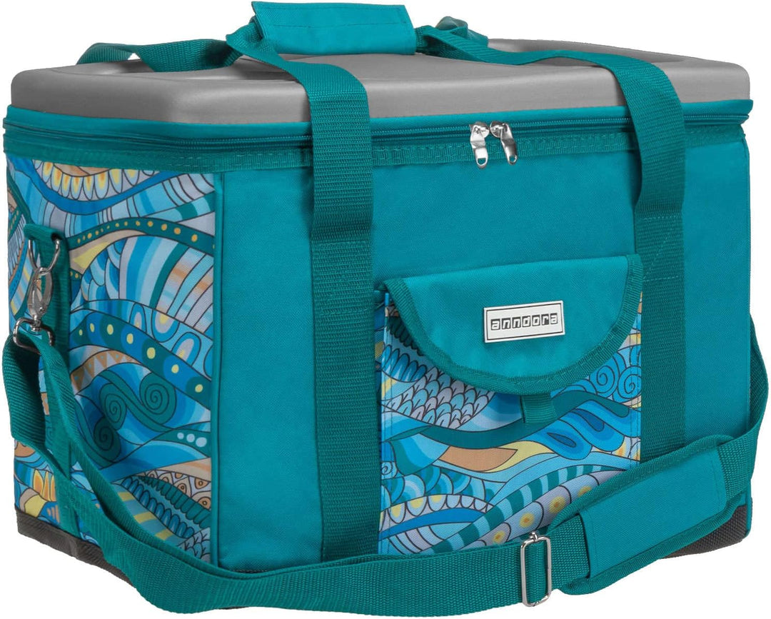 anndora Kühltasche XL 40 Liter - Isotasche Kühlbox Picknicktasche Farbauswahl XL OCEAN türkis, XL OC