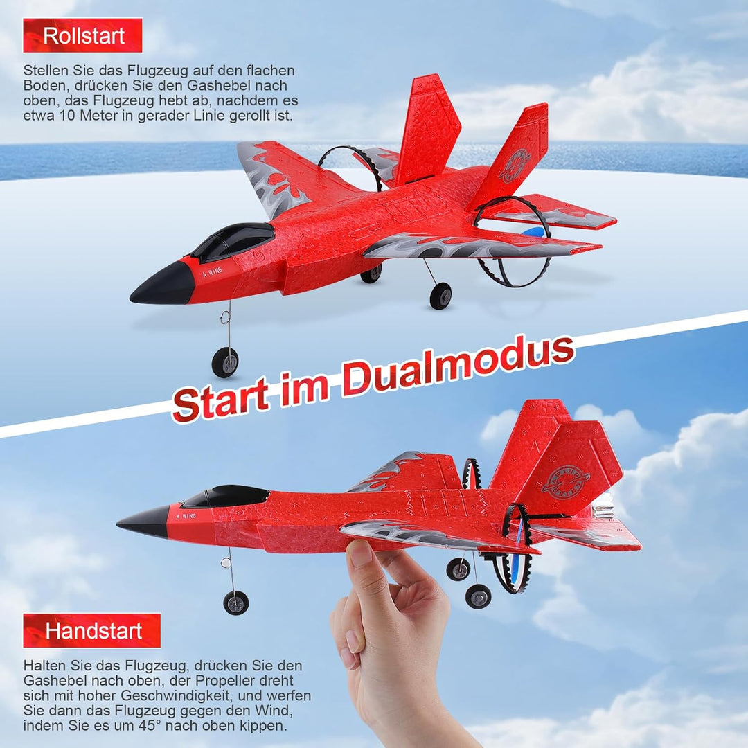 Henakmsl RC Flugzeug 2CH F35 Ferngesteuertes Flugzeug Spielzeug HW39 Fighter 2.4GHz RTF für Anfänger