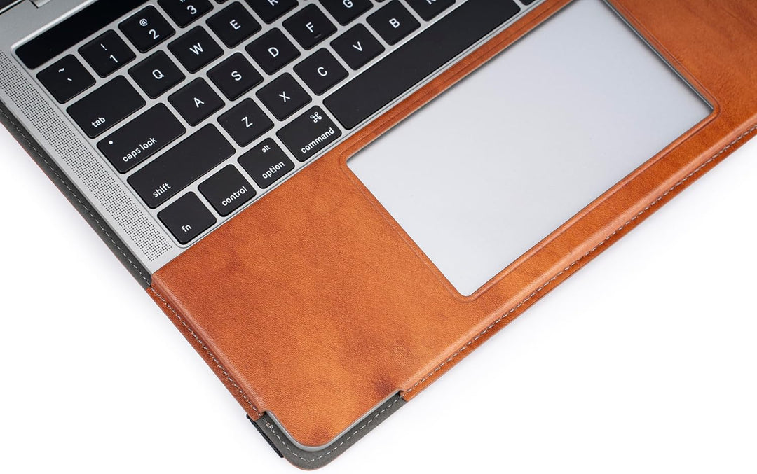 TYTX Hülle Kompatibel mit MacBook Air 13 Zoll Echtes Leder Cover Folio Book für MacBook Air 13 2021-