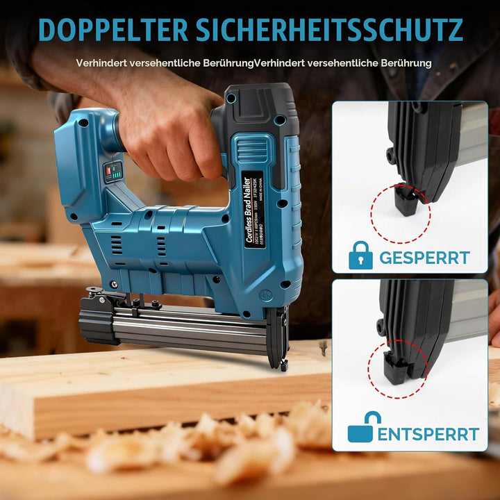 Verbesserter 18GA Akku-Nagler, kompatibel mit Makita 18V-Akku, bürstenloser Nagler, elektrischer Tac