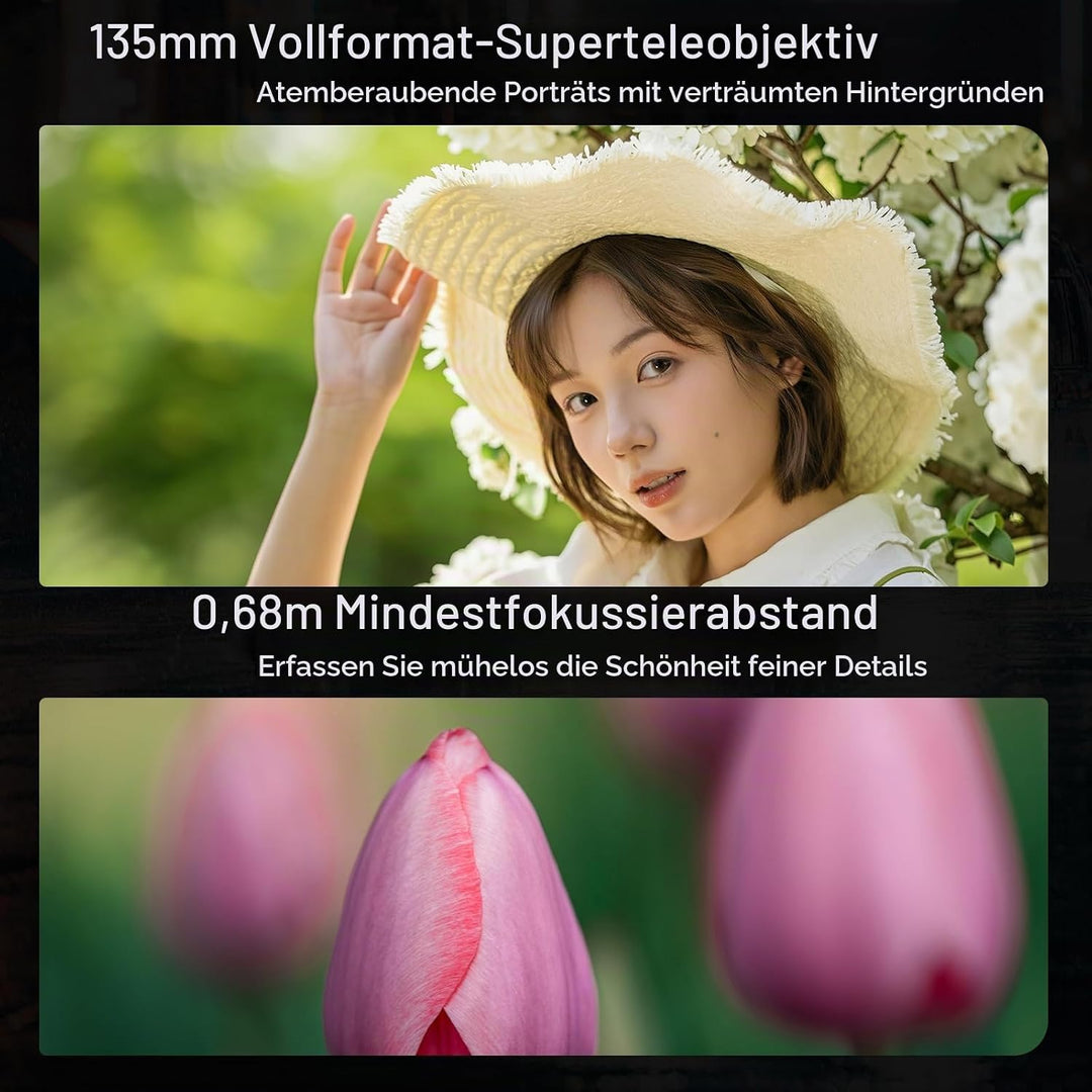 7artisans AF 135mm F1.8 Teleobjektiv Vollformat für Leica/Panasonic L-Mount | Vollformat mit Autofok