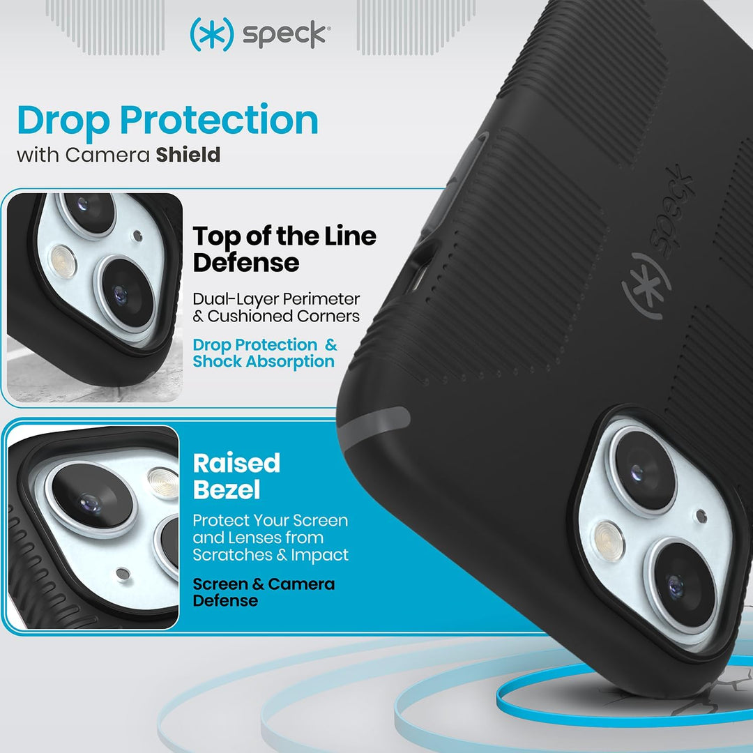 Speck iPhone 15 Hülle - Gebaut für MagSafe, Fallschutzgriff - für iPhone 15 iPhone 14 & iPhone 13 -