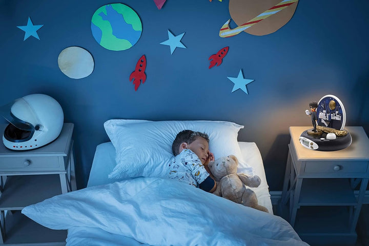 Lexibook, Harry Potter, Projektorwecker für Kinder, Nachtlicht und Zeitprojektion an die Decke, Soun