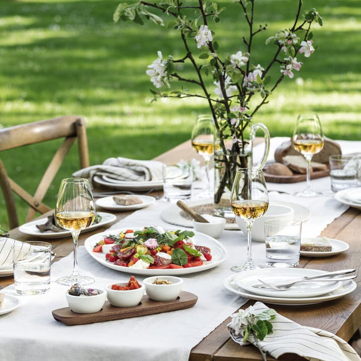 Villeroy und Boch Artesano Original Ovaler Fischteller, 43 x 30 cm, Premium Porzellan, Weiss Fischte