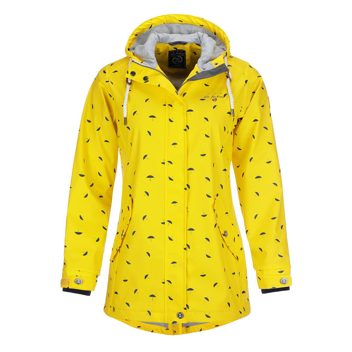 Dry Fashion Damen Regenmantel Wyk Funktionsmantel Parka 46 Gelb, 46 Gelb