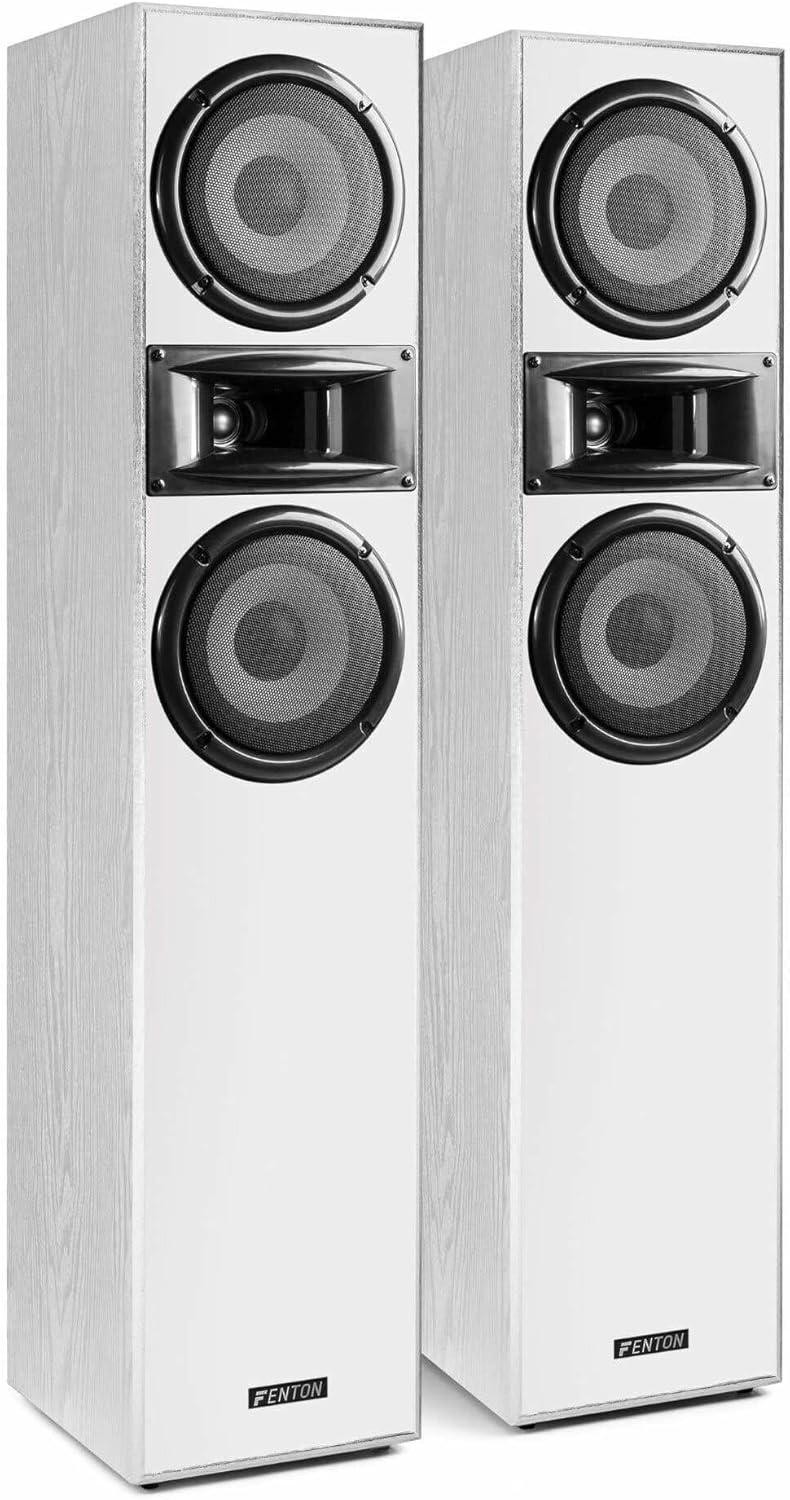 Fenton SHF700W - HiFi Lautsprecher Stereo Set für Ihre Heimkino HiFi Anlage, 400 Watt Standlautsprec