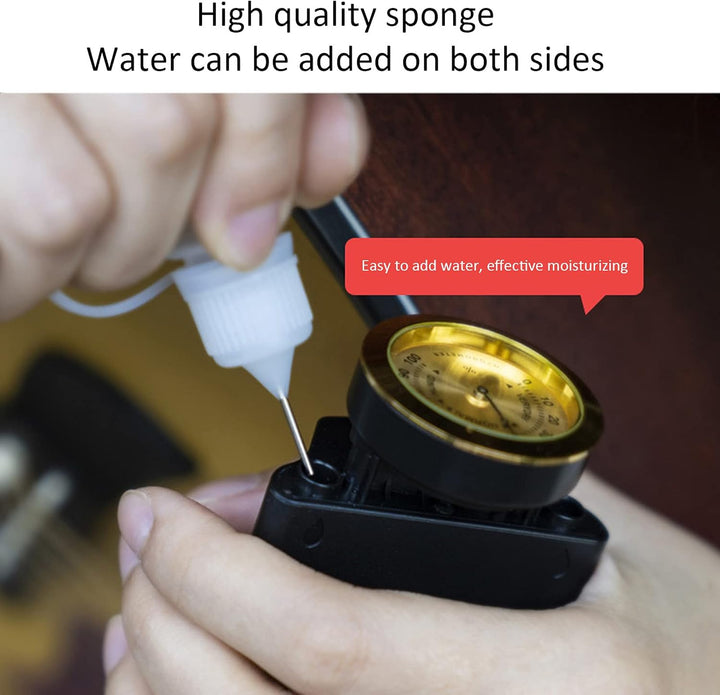Gitarren Luftbefeuchter, 2 in 1 Hygrometer mit 100ml Tropfflasche für Akustikgitarren Konzertgitarre