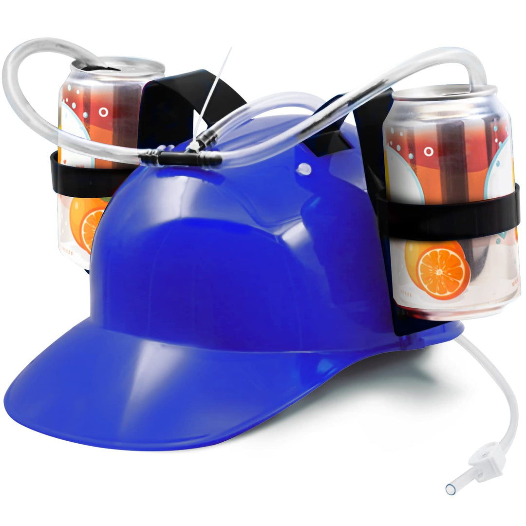 Novelty Place Trinkhelm mit verstellbarem Dosenhalter und Strohhalm für Bier und andere Getränke – d
