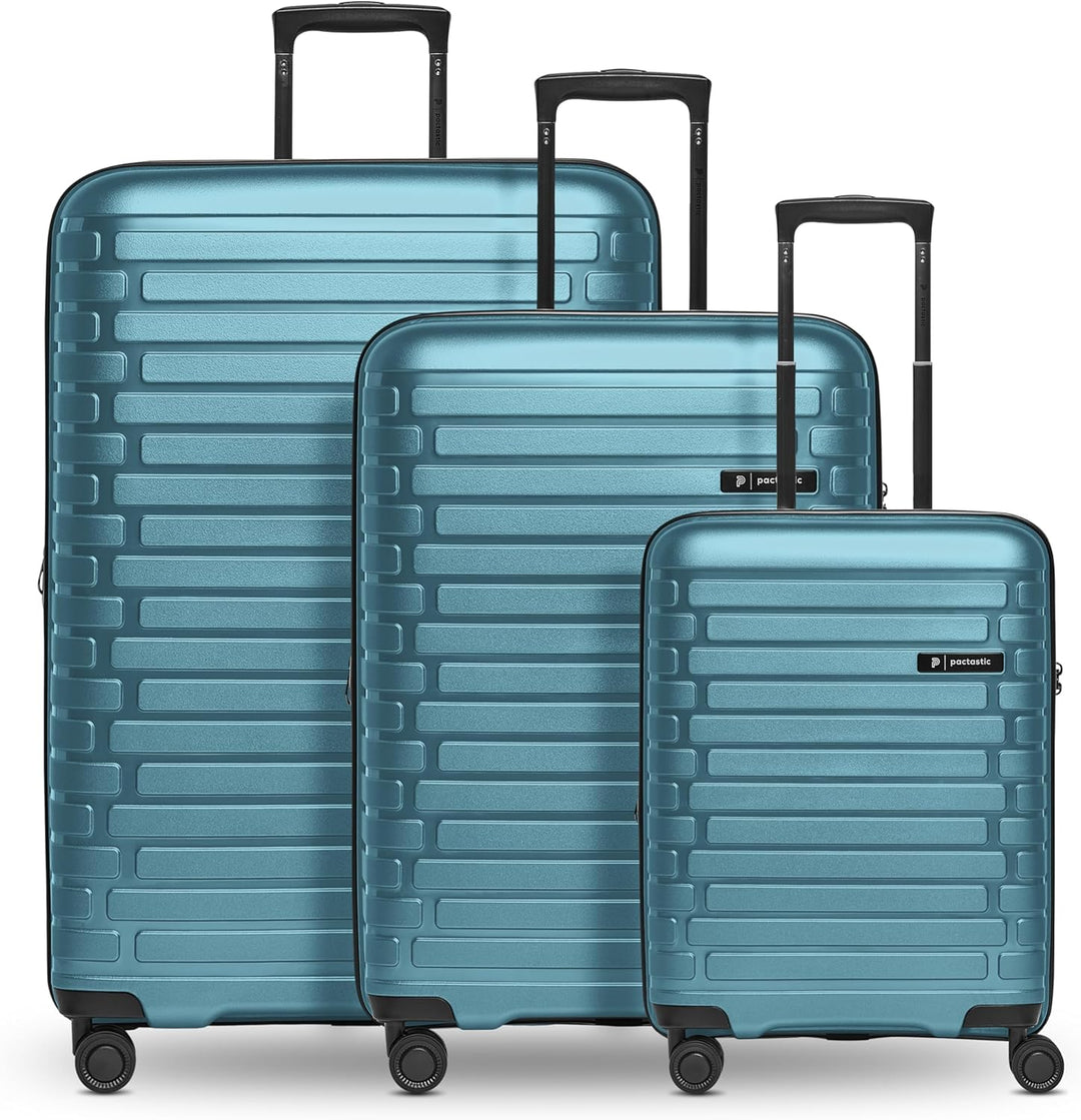 Pactastic Hartschalen Koffer-Set 3-teilig | hochwertiges Polypropylen Material | mit Dehnfalte erwei