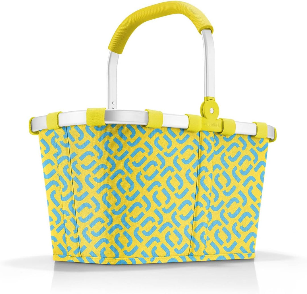 reisenthel Carrybag Trolley mit Schwenkrollen, 48 x 29 x 28 cm Signature Lemon, Signature Lemon