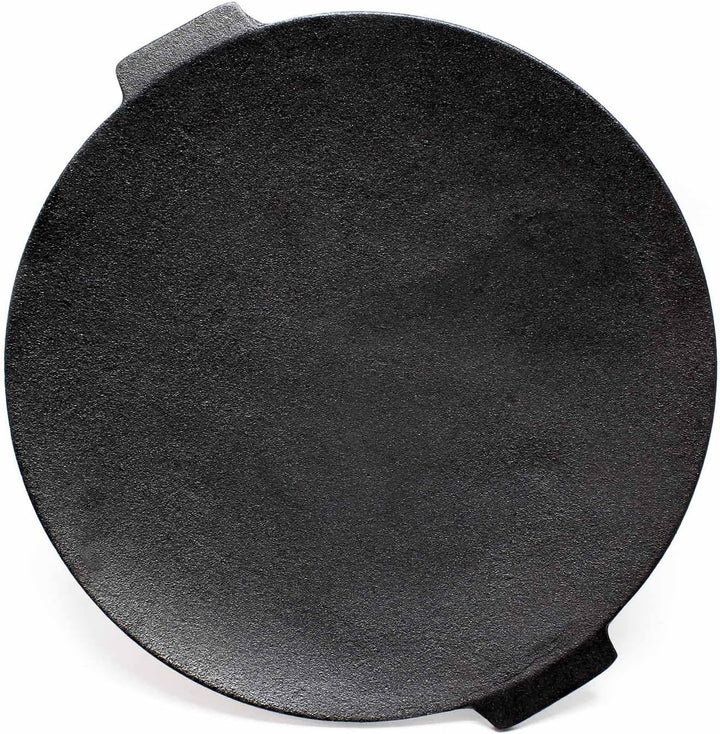 Wiltec Dutch Oven Grillplatte rund Ø44cm Höhe 35cm, Grillaufsatz mit 3 Beinen, Gusseisen mit Antihaf