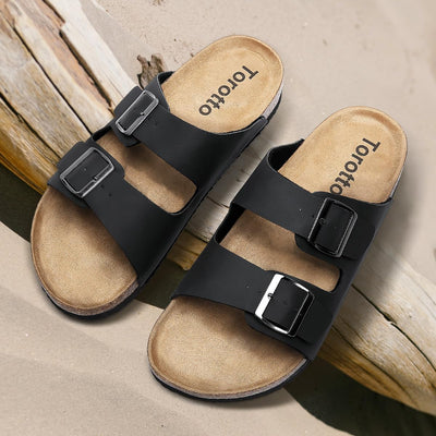 Torotto Herren Pantoletten Leder Unisex-Erwachsene Sandalen Hausschuhe Arbeitsschuhe Antistatik Bequ