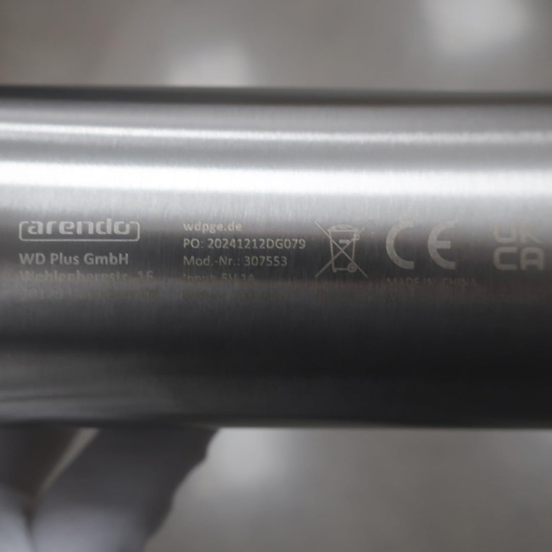 Arendo - Salz und Pfeffermühlen Elektrische 2er Set - mit USB Wiederaufladbarer - Verbesserte grosse