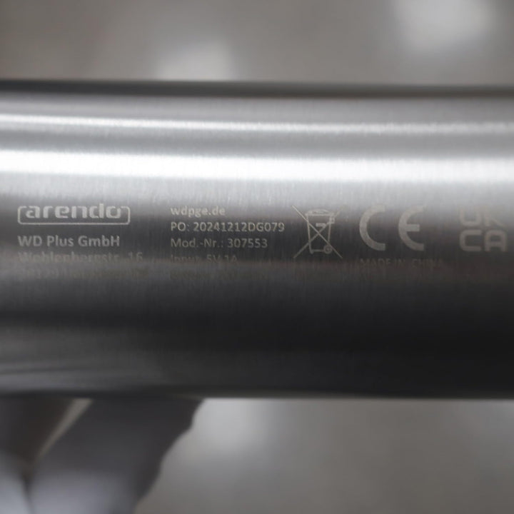 Arendo - Salz und Pfeffermühlen Elektrische 2er Set - mit USB Wiederaufladbarer - Verbesserte grosse