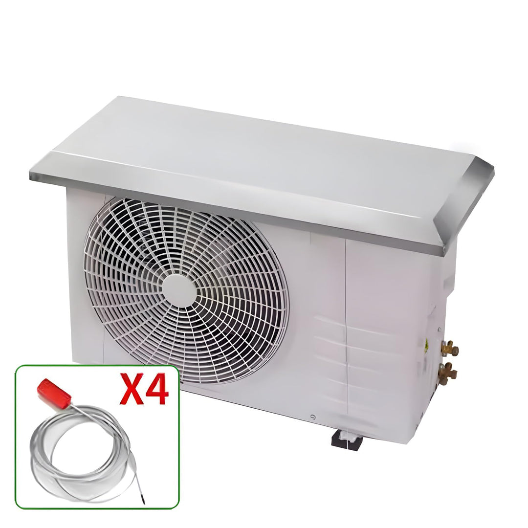 Klimaanlage Abdeckung für Aussengerät, Mini Split Abdeckung, Edelstahl Minisplit Kompressor Schutz,