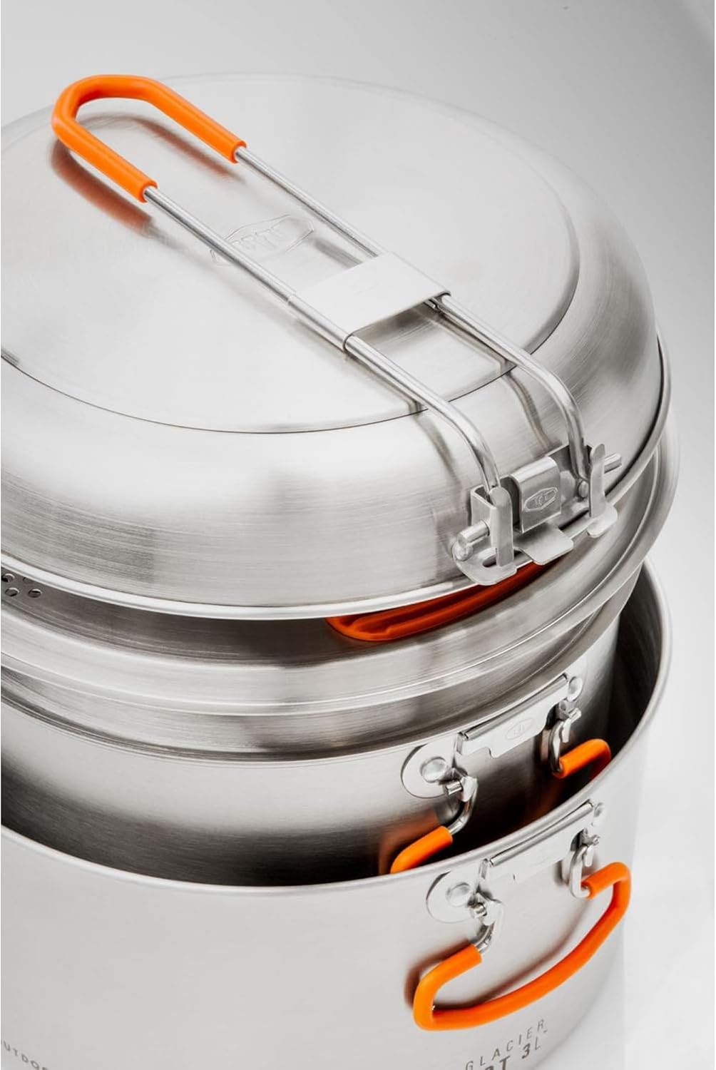 GSI Outdoors Stainless Steel Base Camper - 3 Pieces Cookset Einheitsgrösse, Einheitsgröße