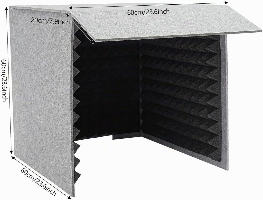 Vocal Booth Tragbare Schalldichte Kabine Schallabsorption Schalldichte Gesangskabine 60*60*60cm, 50m