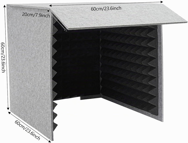 Vocal Booth Tragbare Schalldichte Kabine Schallabsorption Schalldichte Gesangskabine 60*60*60cm, 50m