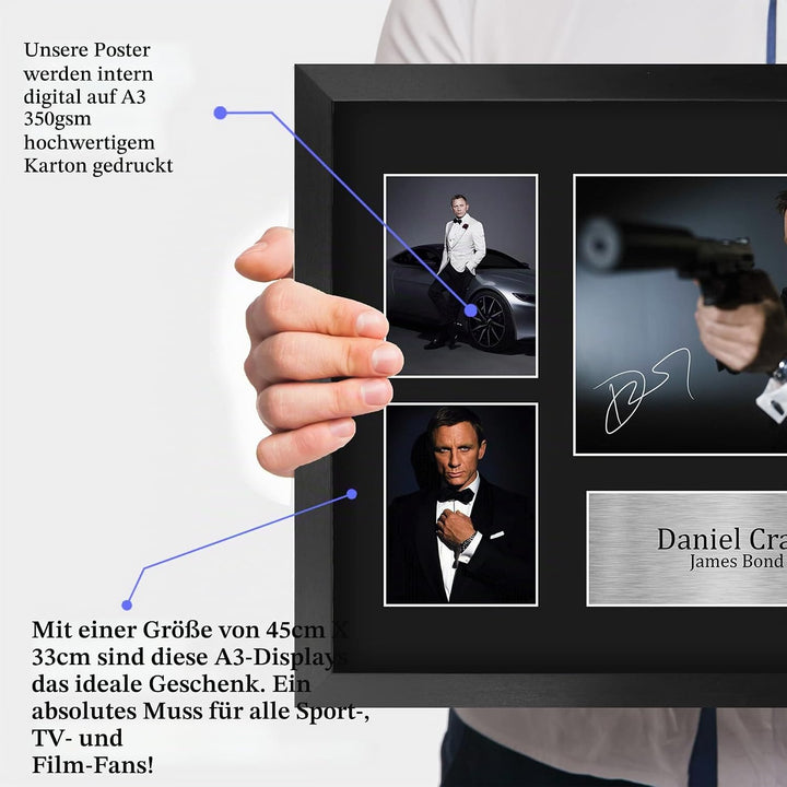 HWC Trading FR A3 Daniel Craig James Bond Geschenke Gedruckt, Signiert Autogramm Bild Für Film-Erinn