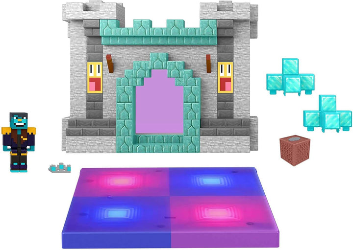 Mattel Minecraft HJG73 - Creator Series Party Supreme Palast Spielset mit Lichtern und Musik und 8 c