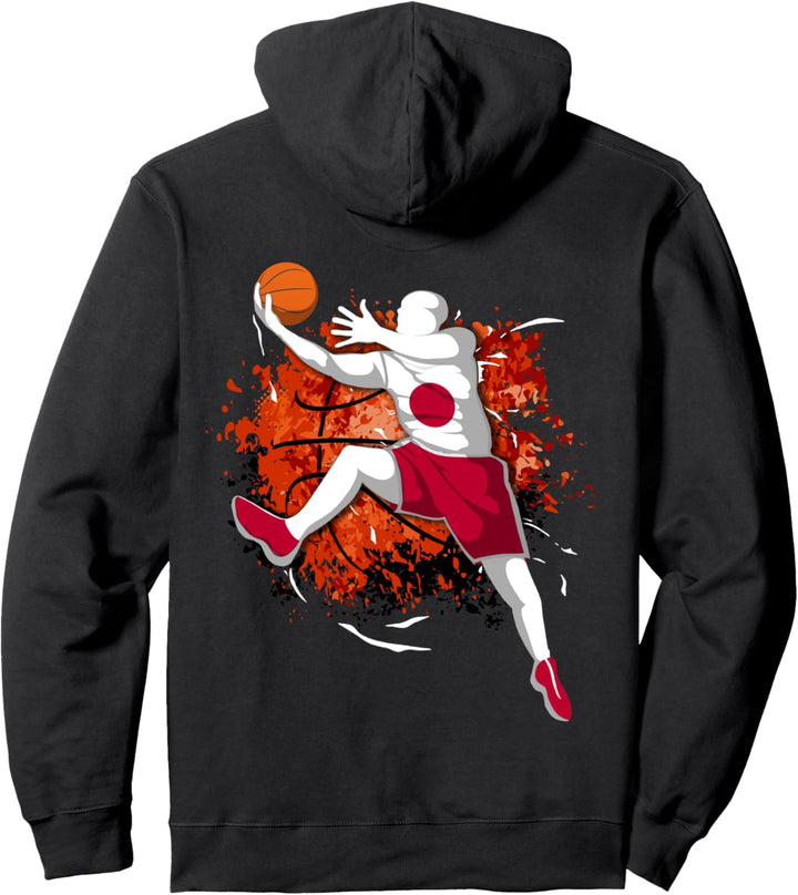 Japan Basketball Mannschaft Japanische Nationalflagge Sport Pullover Hoodie