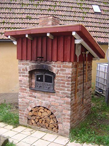 Sellon24® Backofentür Steinbackofentür Ofentür aus Gusseisen Pizzaofentür Gusseisen 600 x 430 mm H20