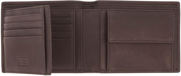camel active Mali Herren Geldbörse RFID Querformat Leder Mittelgross Braun, Dark Brown