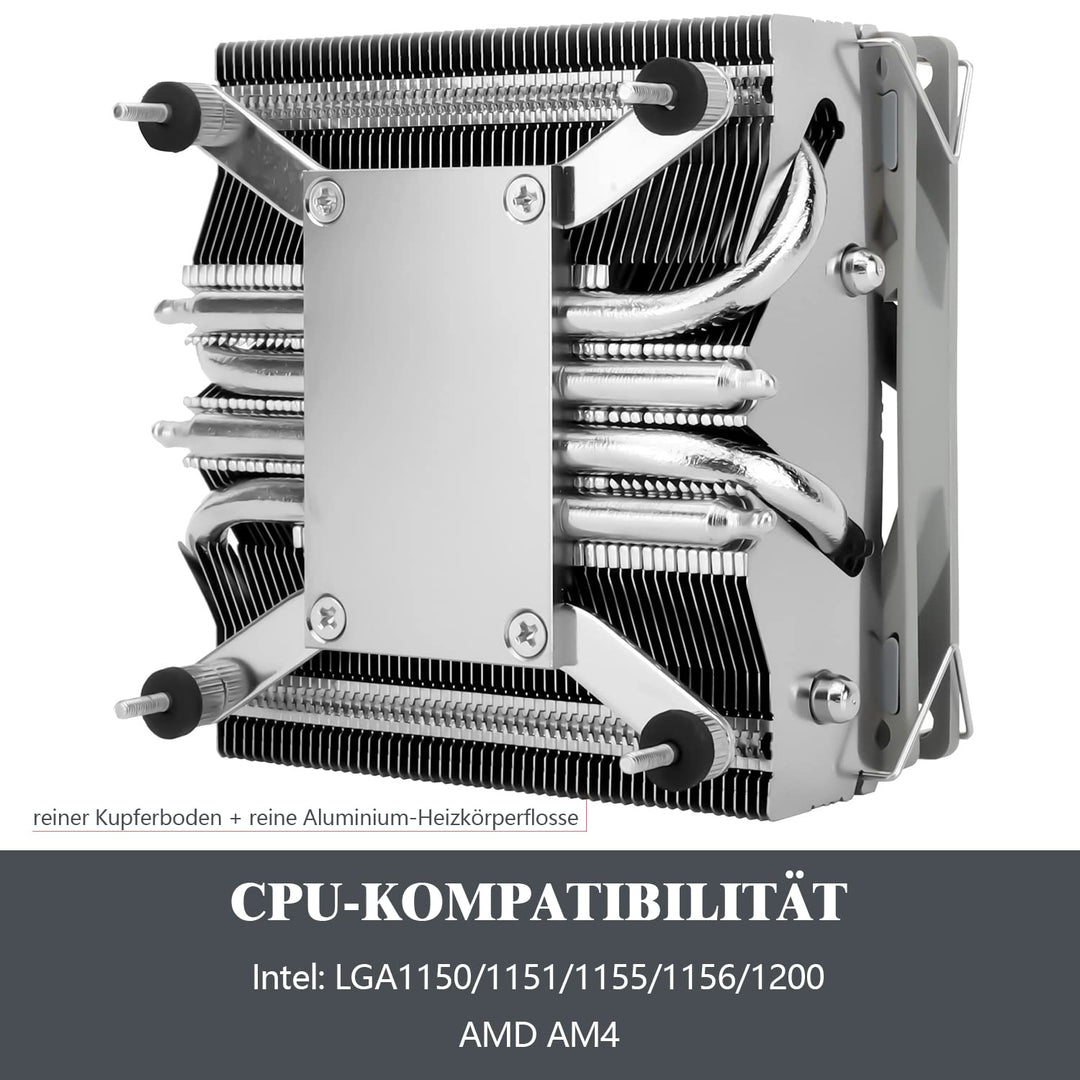 Thermalright AXP90-X53 Low Profile CPU-Luftkühler, 53mm Höhe, TL-9015 Slin PWM Lüfter, AGHP Technolo