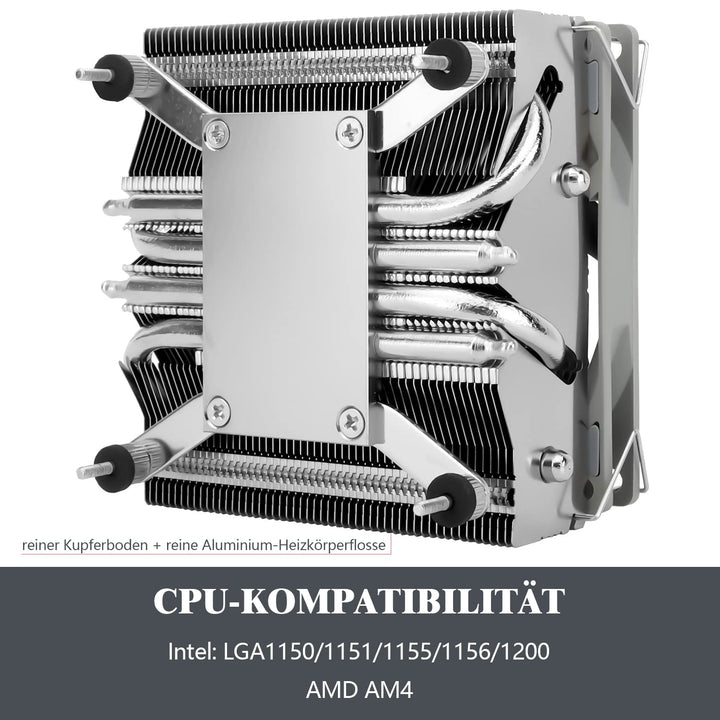 Thermalright AXP90-X53 Low Profile CPU-Luftkühler, 53mm Höhe, TL-9015 Slin PWM Lüfter, AGHP Technolo