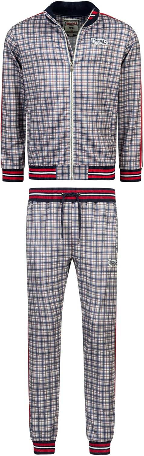 Lonsdale Herren Burmarsh Trainingsanzug S Blue/White/Red, S Blue/White/Red