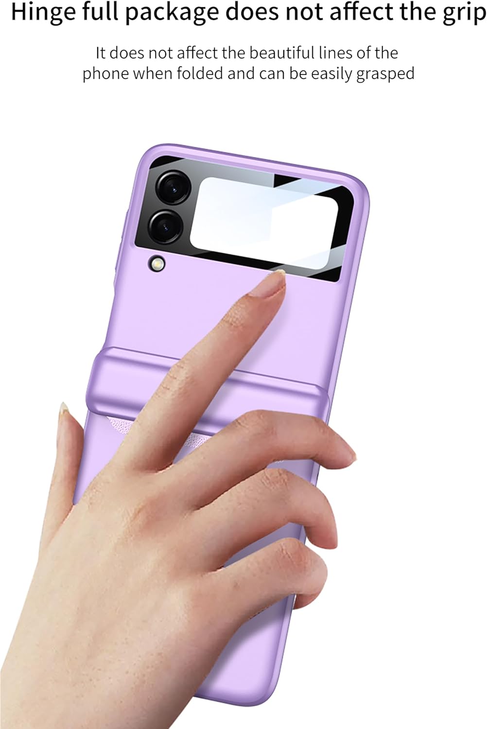 Hülle für Galaxy Z Flip 3 5G,Ultradünne Stossfeste Magnetisch Faltbare All-Inclusive-Telefonhülle fü