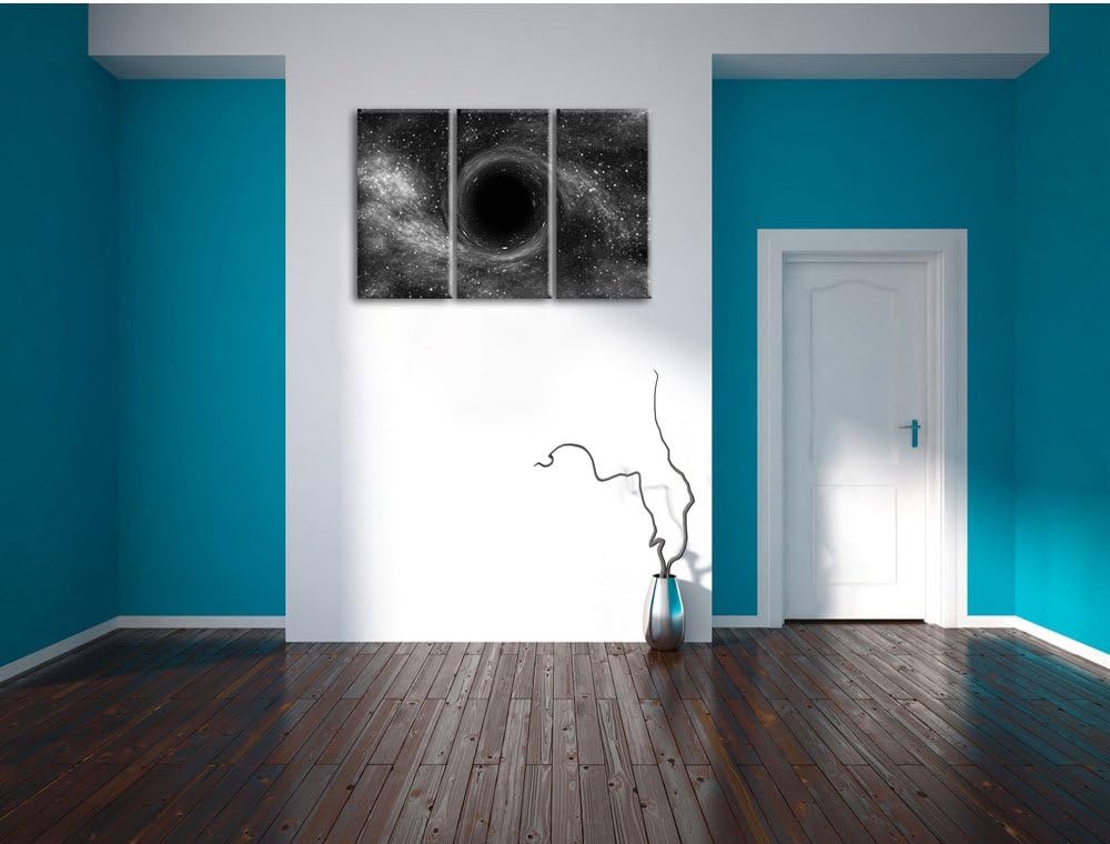 Pixxprint Loch im Weltall als Leinwandbild/Grösse: 3 Teilig (120x80 cm) cm/Wandbild/Kunstdruck/ferti