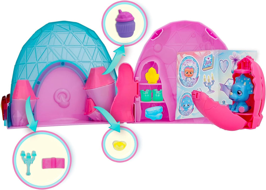 Cry Babies Magic Tears 904163 Dinosaur Puppe, Mehrfarbig Einzelbett, Einzelbett