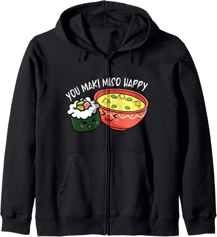 Du maki miso glücklich Otaku Japan Kapuzenjacke