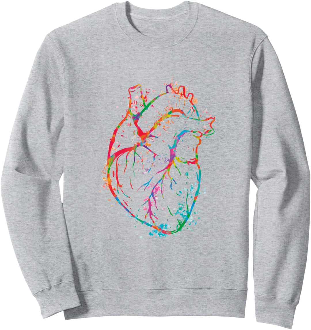 Schönes Aquarellherz Sweatshirt