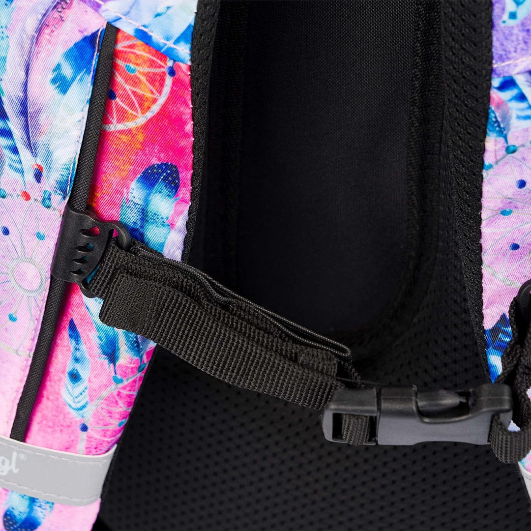 Baagl Kinderrucksack, Schulrucksack für Kinder mit ergonomisch geformter Rücken, Brustgurt und refle