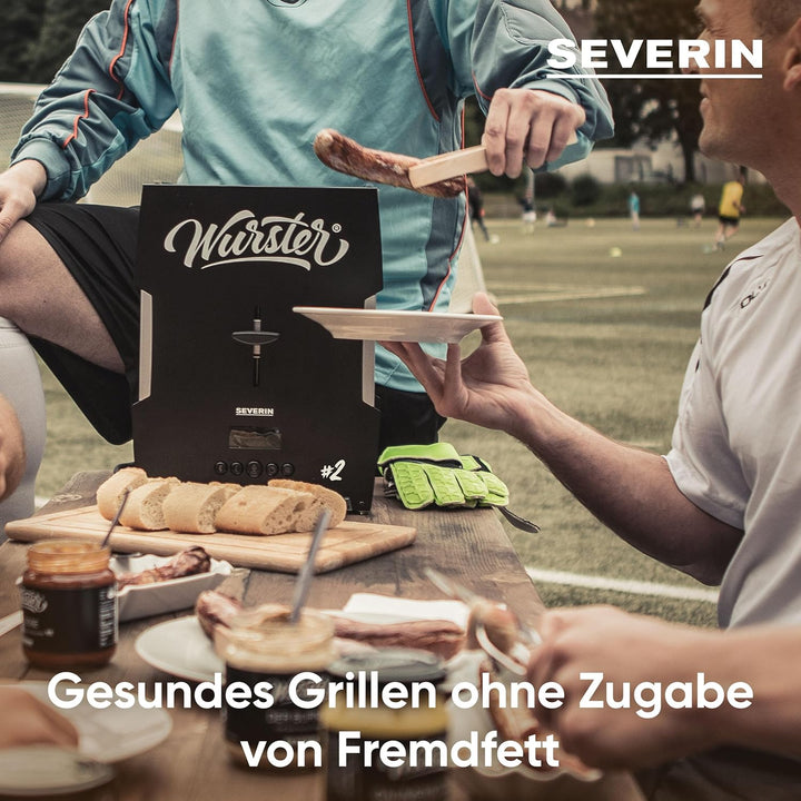 SEVERIN WURSTER, perfekt gebräunte Würstchen auf Knopfdruck in nur 5 Minuten, ohne Zugabe von Fremdf