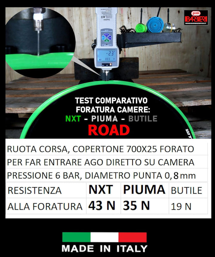 Barbieri NXT Superleichte Gravel-Kamera, für Erwachsene, Unisex, Grün, klein