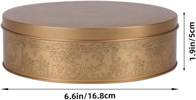 Kuchenform Rund Keksdose Süssigkeiten Box aus Weissblech 16.8cm Ofensicherheit Kleine Metall Aufbewa