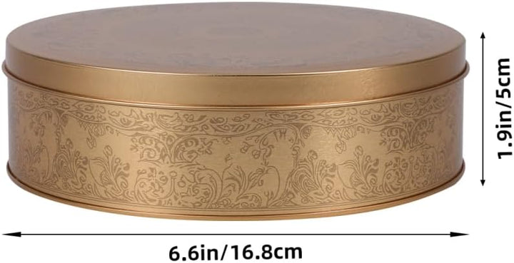 Kuchenform Rund Keksdose Süssigkeiten Box aus Weissblech 16.8cm Ofensicherheit Kleine Metall Aufbewa