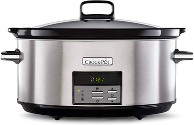 Crock-Pot Digital-Schongarer Slow Cooker | einstellbare Garzeit | 7,5 Liter (10+ Personen) | rostfre